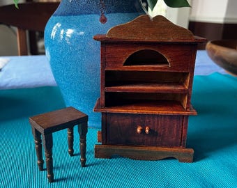 Dollhouse hutch and side table