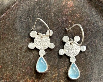 Pendientes de aguamarina