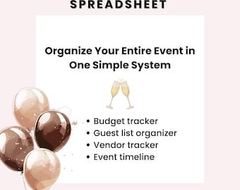 Sjabloon voor evenementenplanning | Feestbudget, gastenlijst, checklist tijdlijn