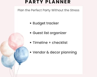 Checklist verjaardagsfeestje voor kinderen | Spreadsheet evenementorganisator