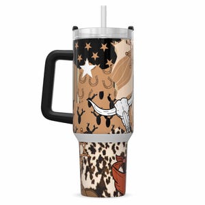 40oz Western Tumbler | Personalized Stanley Style Cup | Cowgirl Drinkware