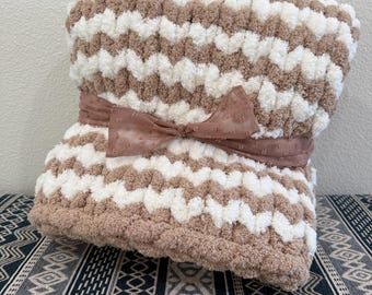 Couverture pour bébé en chenille épaisse faite main faite main