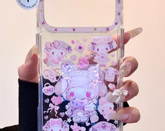 My Melody roze glitter telefoonhoesje voor iPhone 17 16 15 14 13 Pro Max, kawaii Sanrio Coquette esthetische sprankelende heldere cover, Y2K cadeau voor haar