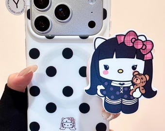 3D Hello Kitty My Melody Sunniva Flowers-hoesje met bedel, doorzichtige Coquette-cover iPhone 17 16 15 14 13 Pro Max, kawaii Sanrio Besties Y2K-cadeau