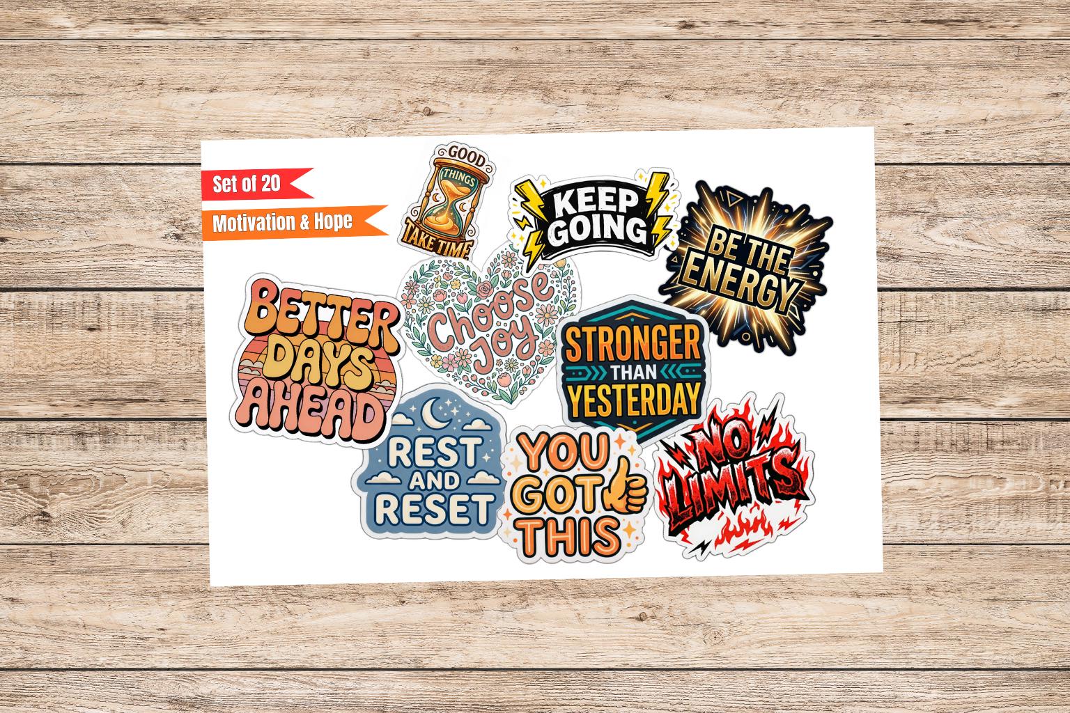 Inspirational Sticker Pack | Motivational Quote Stickers | Positive ...
