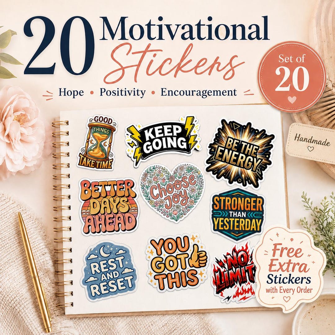 Inspirational Sticker Pack | Motivational Quote Stickers | Positive ...