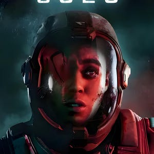 May include: Digital artwork featuring a person in a futuristic space helmet and suit, with the text "DIRECTIVE 8020" in white. The image has a dramatic, cinematic feel with red and teal tones, suggesting a science fiction theme.