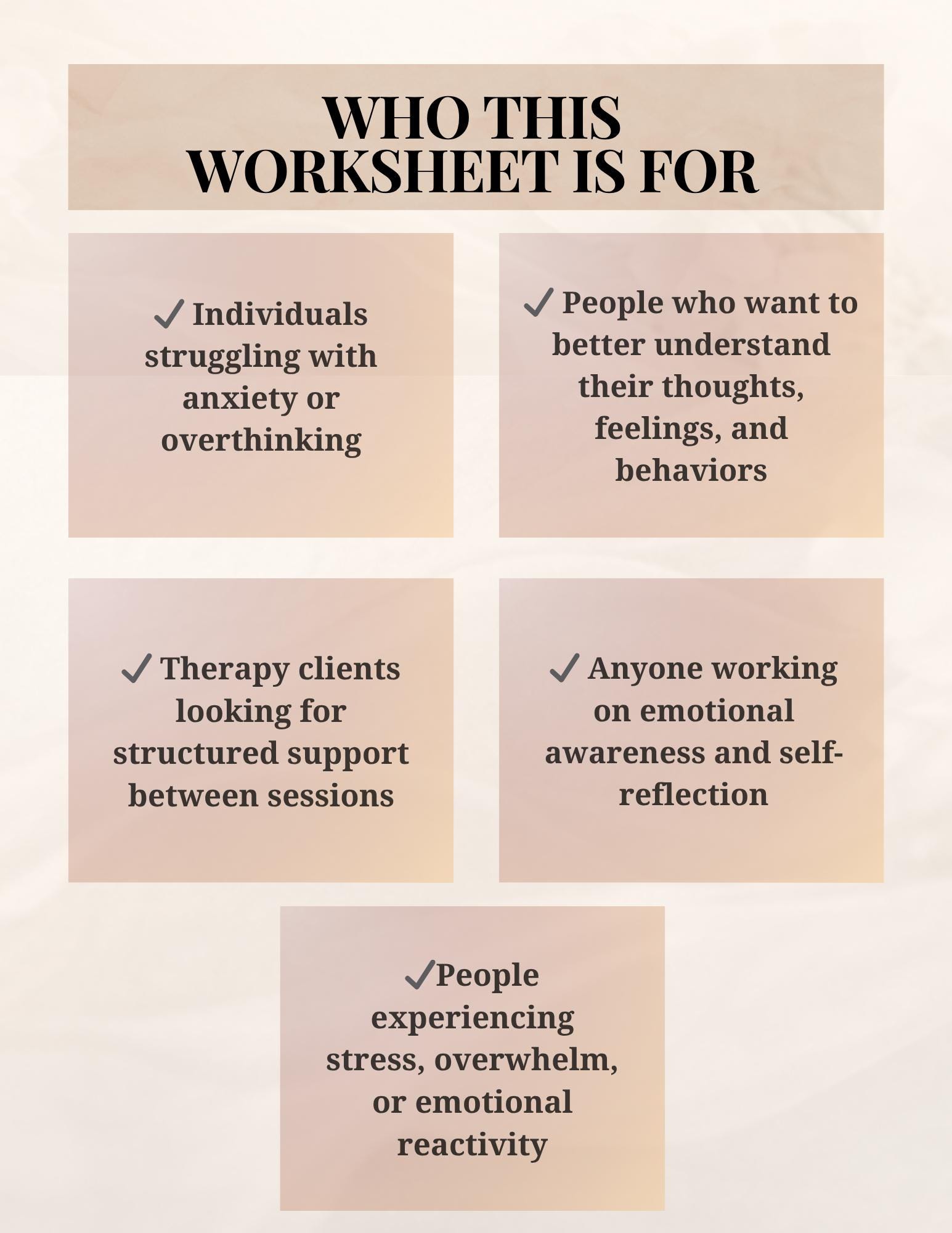 CBT Cognitive Triangle Worksheet PDF | Anxiety & Overthinking Tool ...