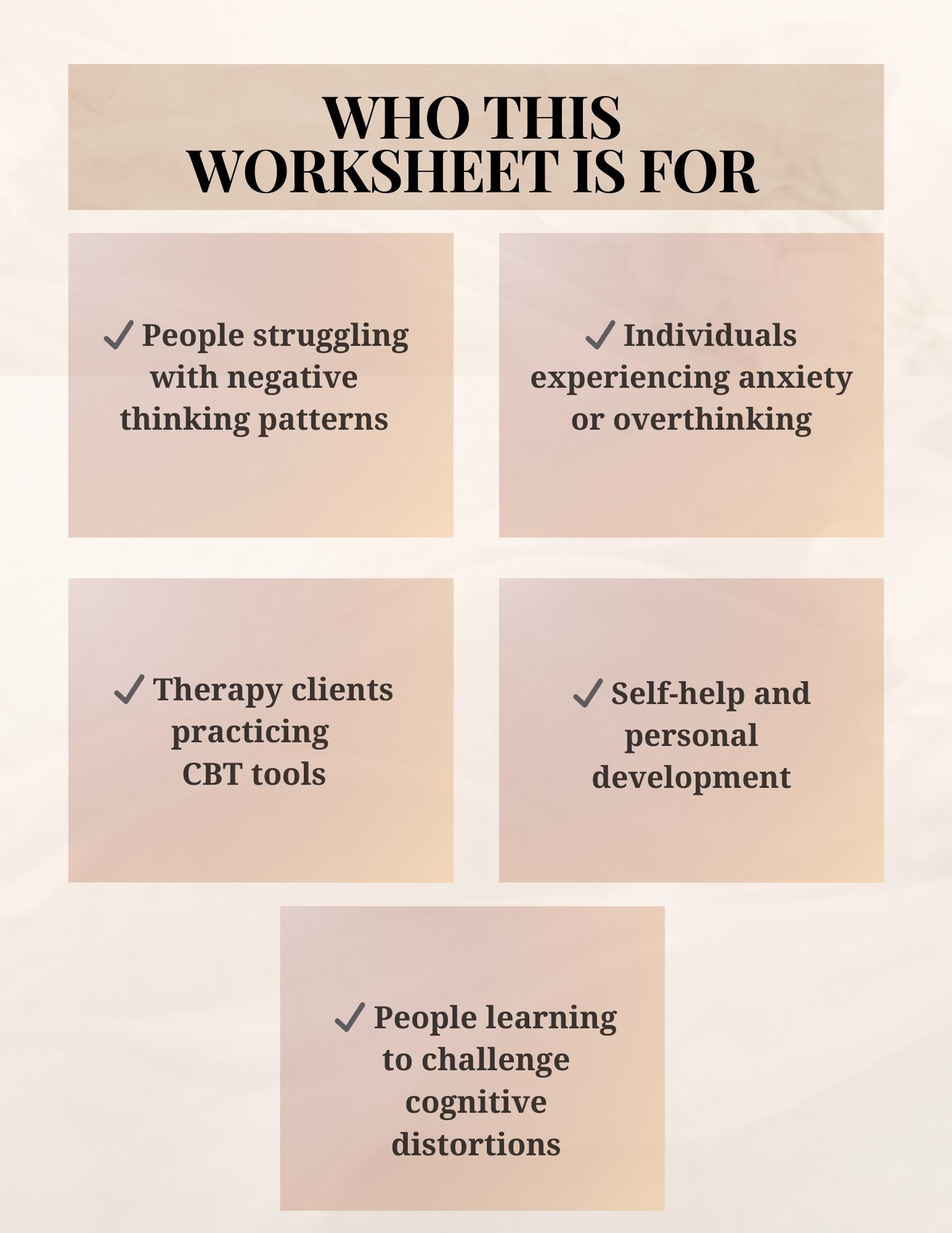 Cognitive Distortions Worksheet | CBT Thinking Traps Worksheet ...