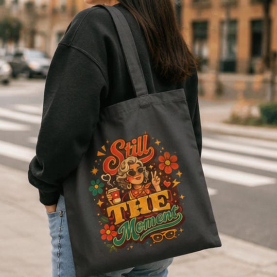 Main Character Energy Tote Bag, Funny Tote Bag, Canvas Shopping Bag, Reusable Grocery Tote, Cute Everyday Carry Bag, Gift for Mom