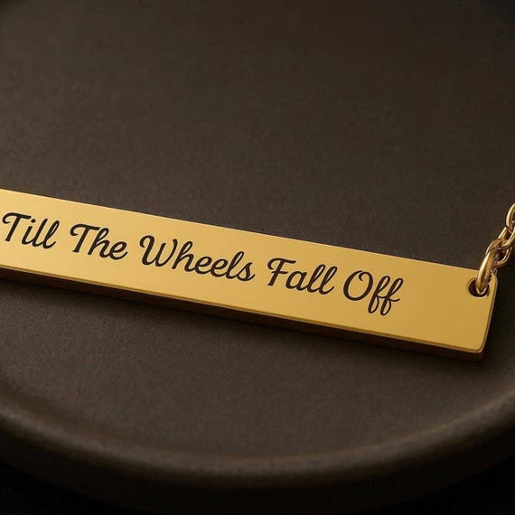 Minimalist Gold Bar Necklace – Self Affirmation Engraved Jewelry for New Chapters & New Beginnings