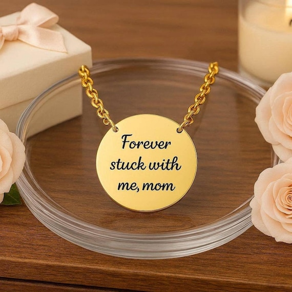 Personalized Mama Necklace, Custom Name Circle Jewelry, Mother's Day Gift, Birthday Gift for Mom