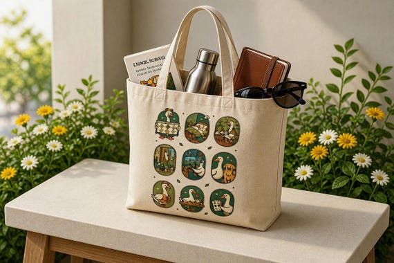 Vintage Waterfowl Patch Tote | Hunting Season, Duck Hunting, Outdoor Camp