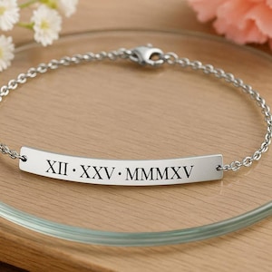 Custom Engraved Bar Anklet, Personalized Name Jewelry, Gift for Her