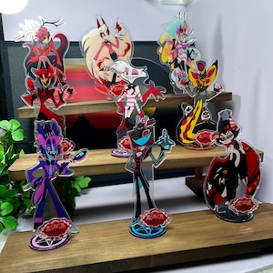 Anime Hazbin Hotel Acrylic Standee: Alastor Fanart Radio Demon Desk Ornaments Stand