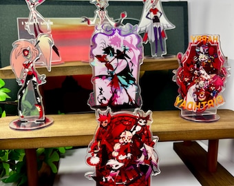 Hazbin Hotel Acrylic Standee: Alastor Vox Angel Dust Stand Anime Figure Model Fans Gift