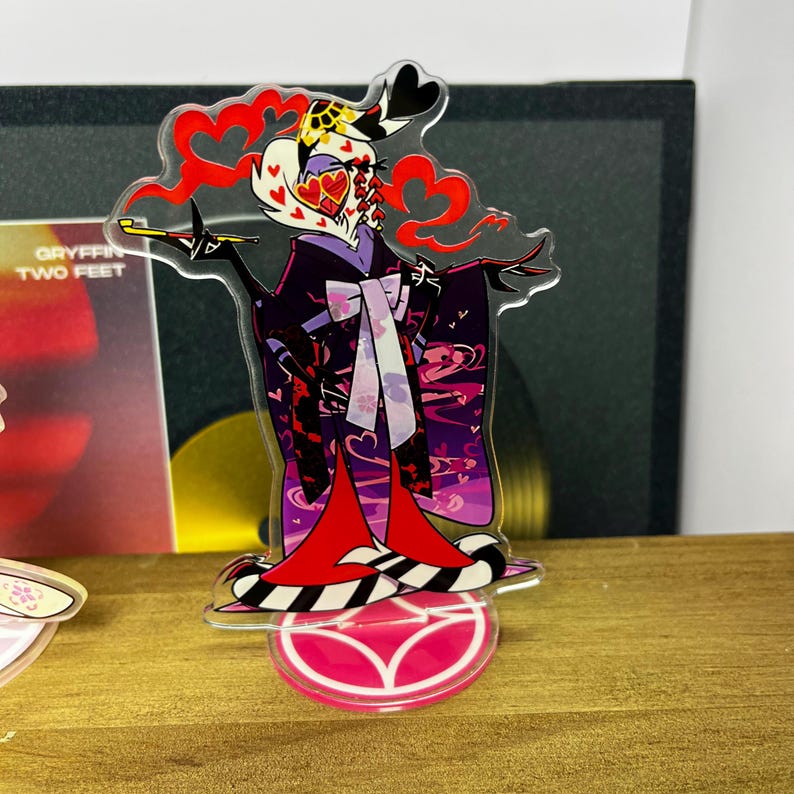 Anime Hazbin Hotel Acrylic Standee: Vaggie Angel Dust Alastor Kimono Version Stand G