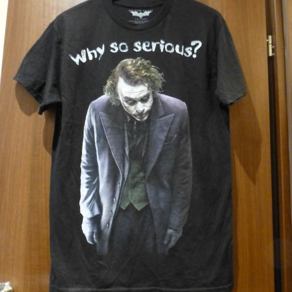 Heath Ledger Why So Serious vintage The Dark Knight Joker T Shirt Movie Batman black shirt man size M , Taille moyenne, poste gratuit à votre domicile