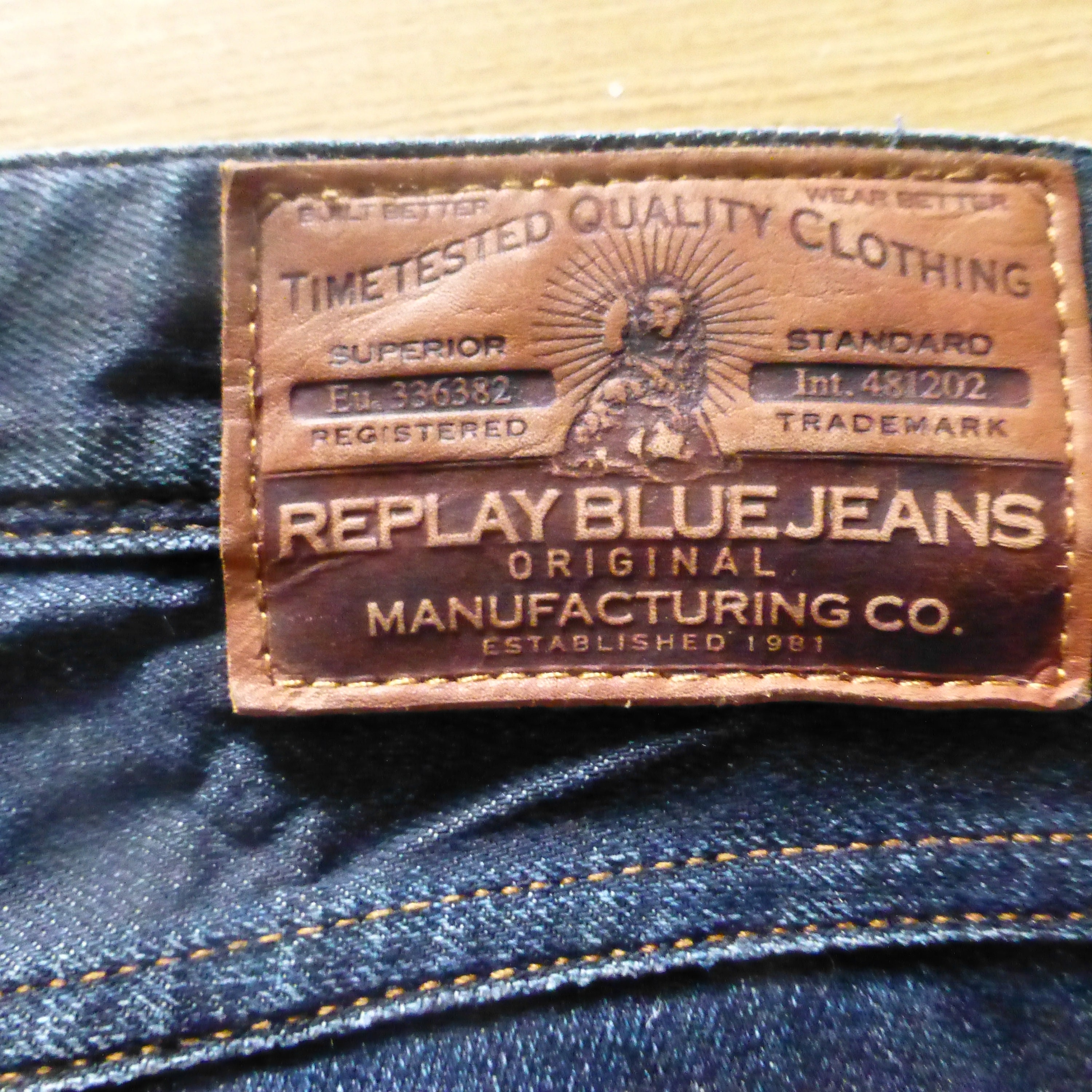 REPLAY Blue JEANS ANBASS W34 L 34 Perfect Preowned Condition - Etsy