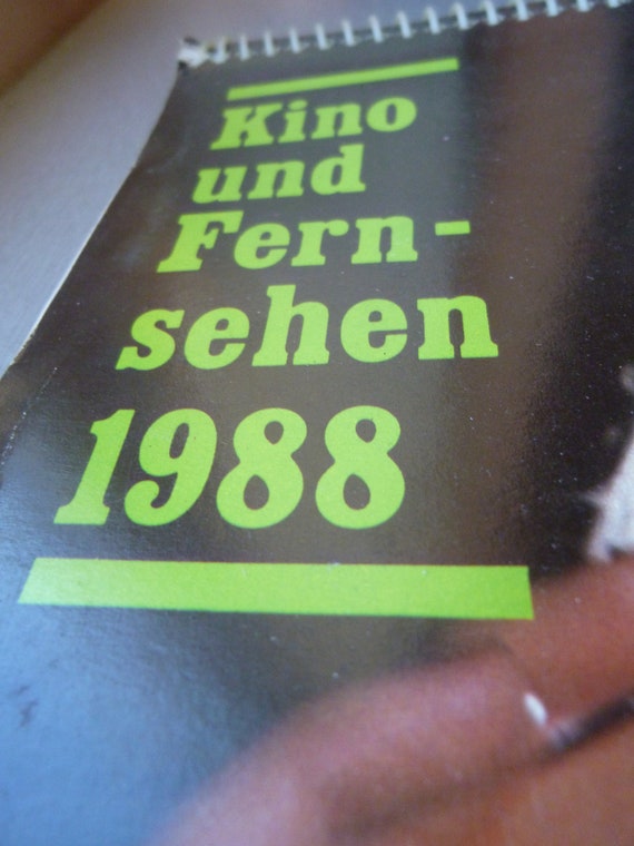 Kino Und Fernsehen / Cinema and TV / OLD German Vintage Wall Paper Calendar  From 1988 With Color Photos of Movie Stars Fro 1980-1990 - Etsy