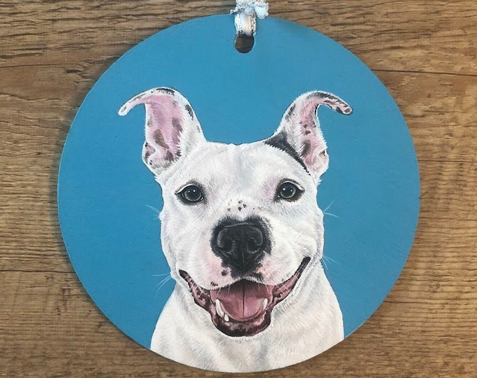 Custom Dog Ornament - Dog Christmas Ornament - Custom Pet Portrait - Hand Painted Dog Decor - Personalized Pet Portrait - Dog Lover Gift