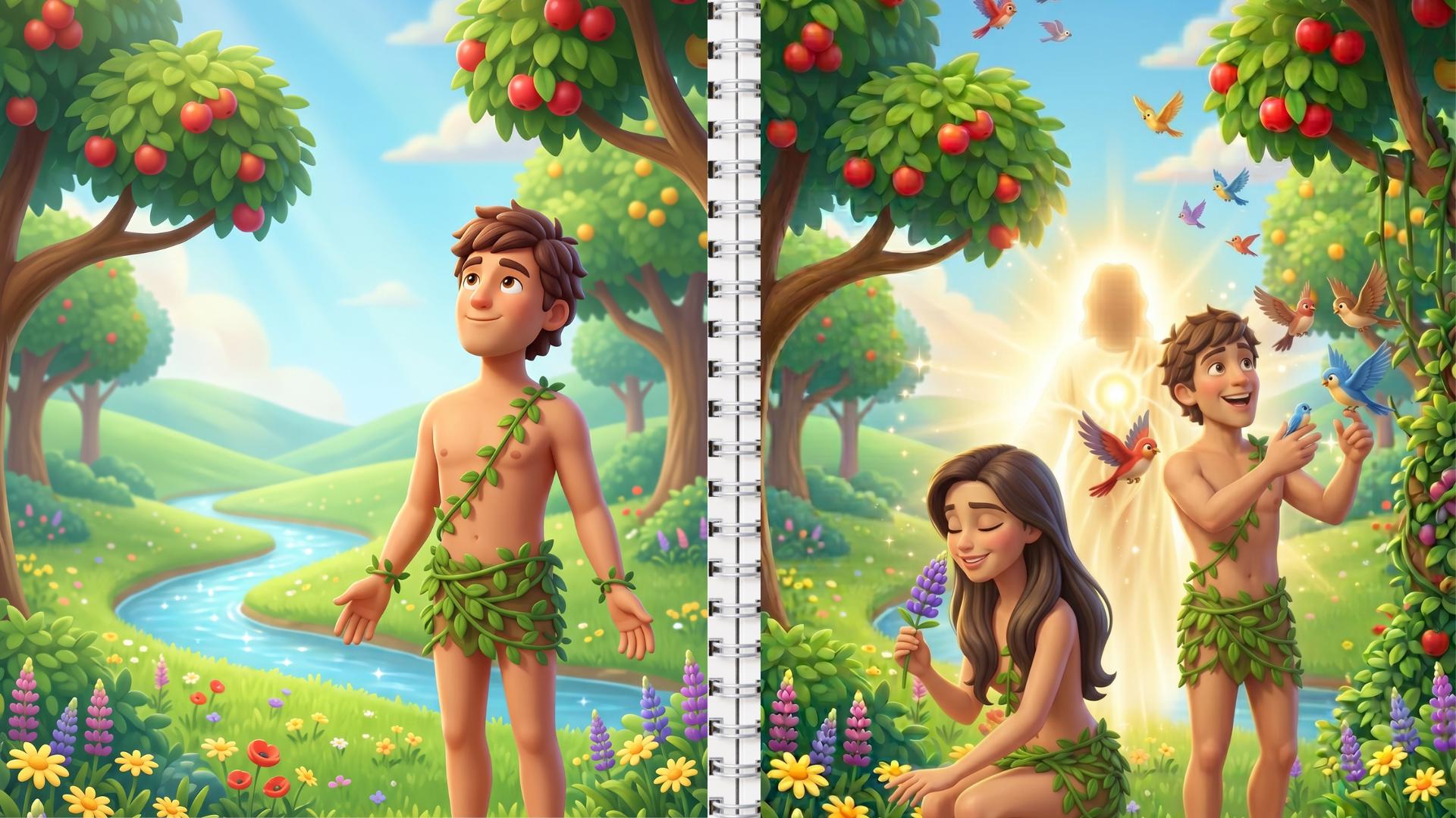 The Garden of Eden / God’s First Creation Story / Adam and Eve - Etsy ...