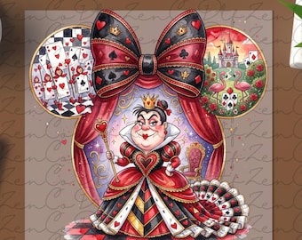 Disney Alice in Wonderland dtf, Villain Queen of Heart dtf, Villain Alice in wonderland, Disney Queen of Heart DTF, Cheshire Cat DTF