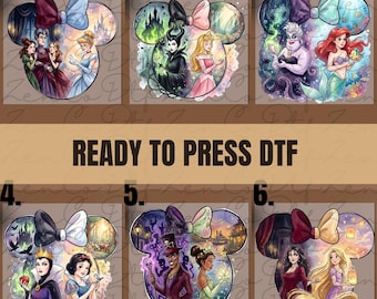Ursula Dtf, Sleeping Beauty Dtf, , Maleficent Watercolor DTF , Villains DTF, Evil Queen dtf, Disney Villains Evil queen dtf, Snow White