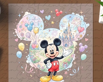Disney Magic Kingdom 2026 DTF, Disney Magic Kingdom Shirt, Disney Castle Transfer, Disney Trip DTF Transfer, Mickey and Minnie Mouse