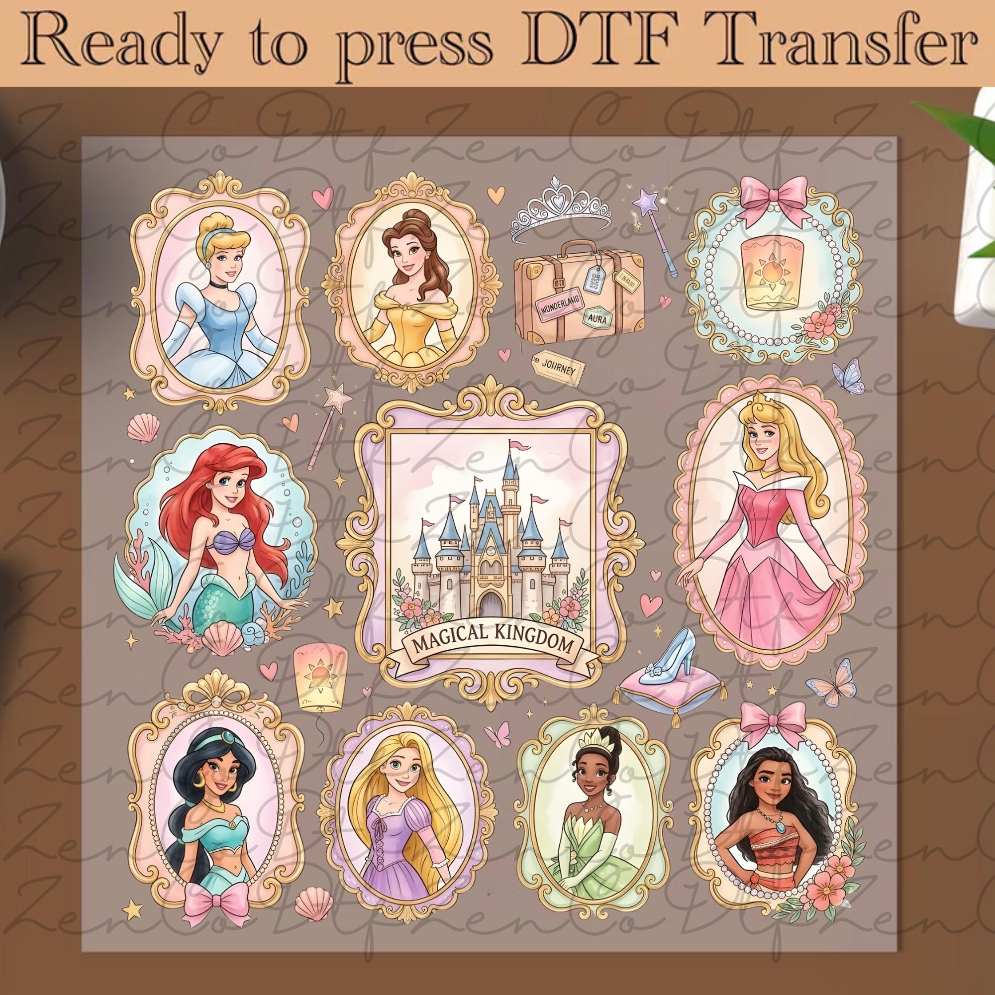 Princess Squad Ready to Press, Disney Heat Transfer, Princess DTF ...