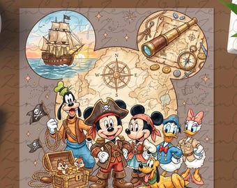 Disney Magic Kingdom 2026 DTF, Disney Pirates Shirt, Disney Castle Transfer, Disney Trip DTF Transfer, Pirates Mouse and Minnie