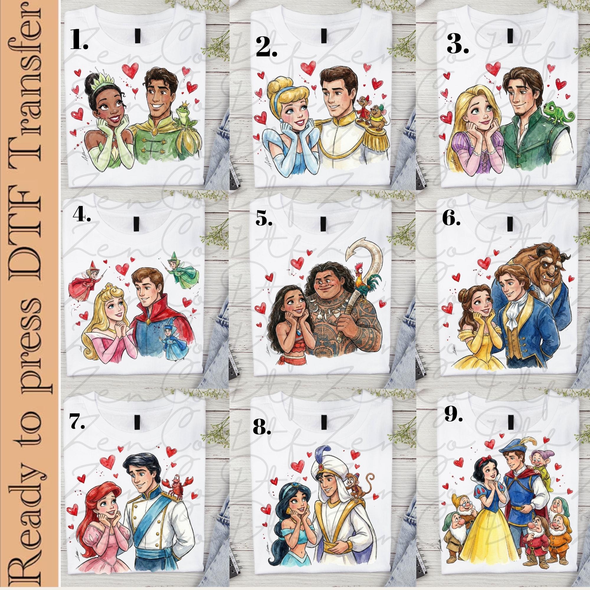 Princess Squad Ready to Press, Disney Heat Transfer, Princess DTF ...