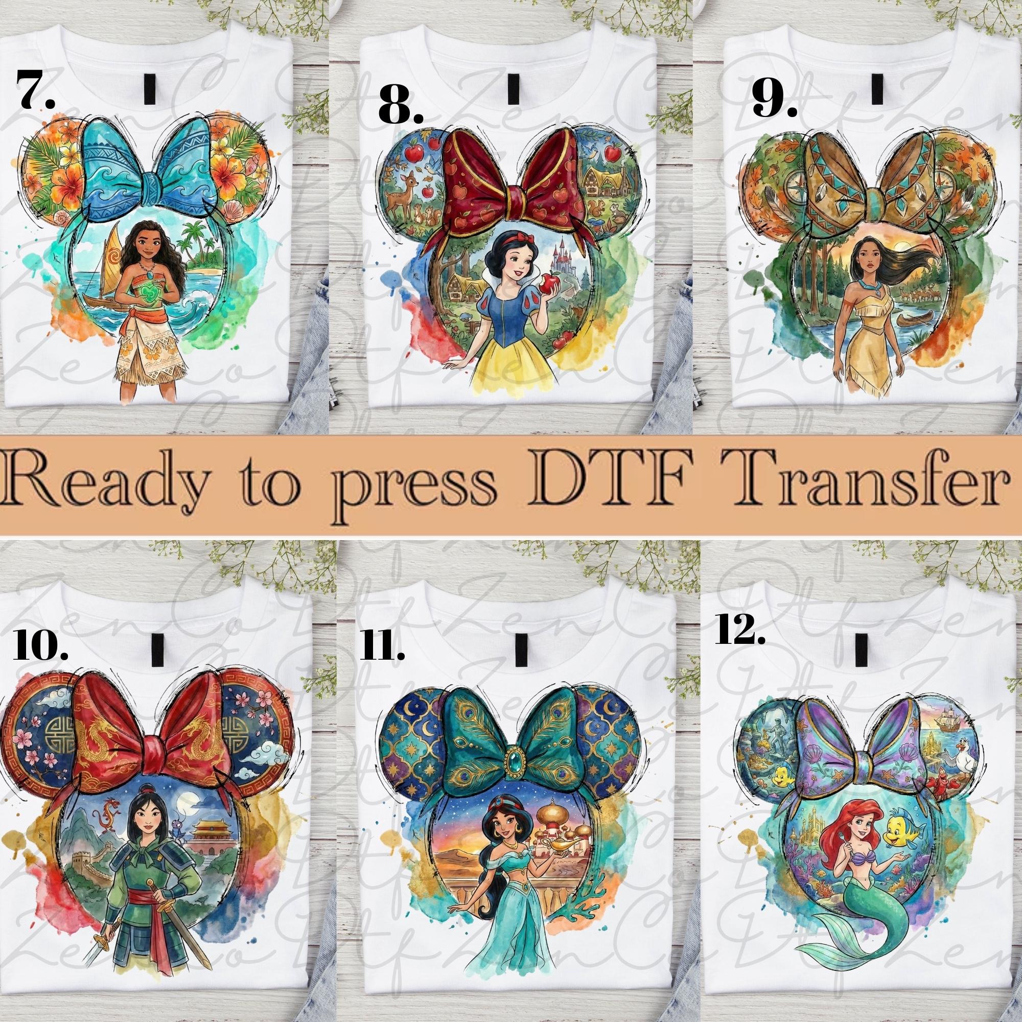 Princess Squad Ready to Press, Disney Heat Transfer, Princess DTF ...