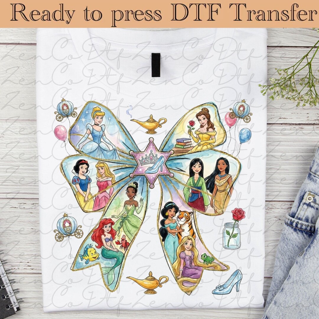 Princess Squad Ready to Press, Disney Heat Transfer, Princess DTF ...