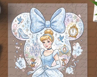Meet Me At Midnight DTF Transfer, Cinderella Ready To Press, Princess Cinderella Watercolor Heat Transfer, Disneyland Family Trip DTF