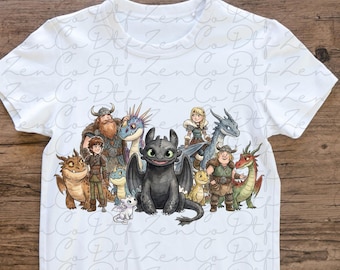 How To Train Your Dragon Friends Ready To Press, Epic Universe Toothless DTF Transfer, How to Train Your Dragon DTF, Disney Night Fury Shirt