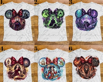 Ursula Dtf, Crucella Dtf, , Maleficent Watercolor DTF Transfer, Villains DTF, Evil Queen dtf, Disney Villains Evil queen dtf, Captain Hook