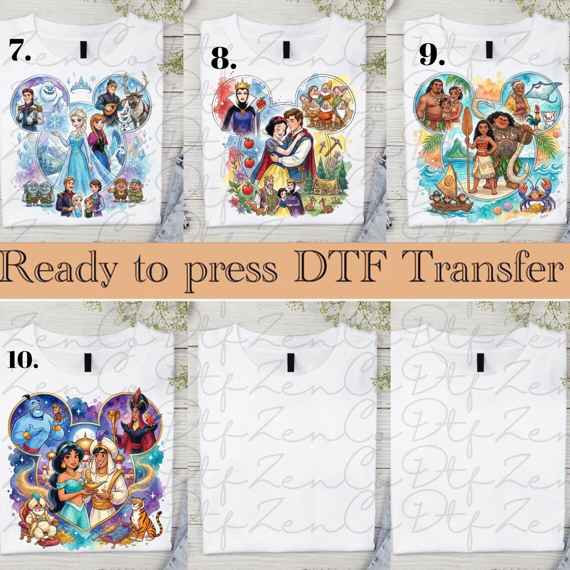 Princess Squad Ready to Press, Disney Heat Transfer, Princess DTF ...