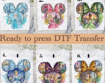 Princess Squad Ready To Press, Disney Heat Transfer, Princess DTF Transfer, Cute Ready To Press, Disney Princesses with hearts Heat Transfer