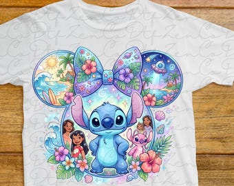 Stitch Ready To Press, Disney Stitch Heat Transfer,Angel And Stitch DTF, Family Vacation Transfer, Disneyworld DTF, Disneyland DTF Transfer