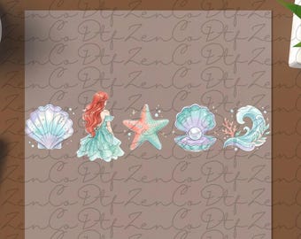 Princess Ariel Watercolor Coquette DTF Transfer, Ocean Princess DTF, Part of your life Ready To Press, Disney Ariel Princess Shirt