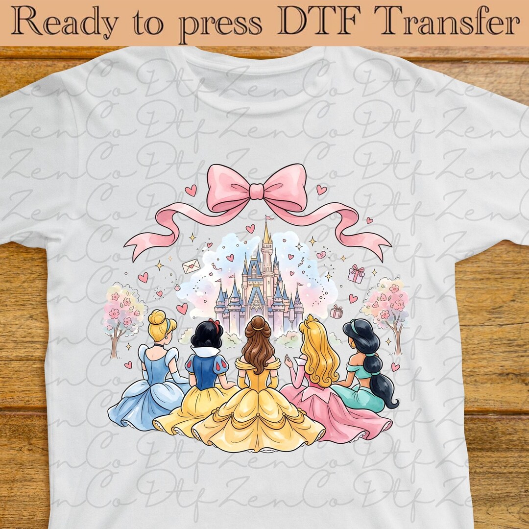 Princess Squad Ready to Press, Disney Heat Transfer, Princess DTF ...