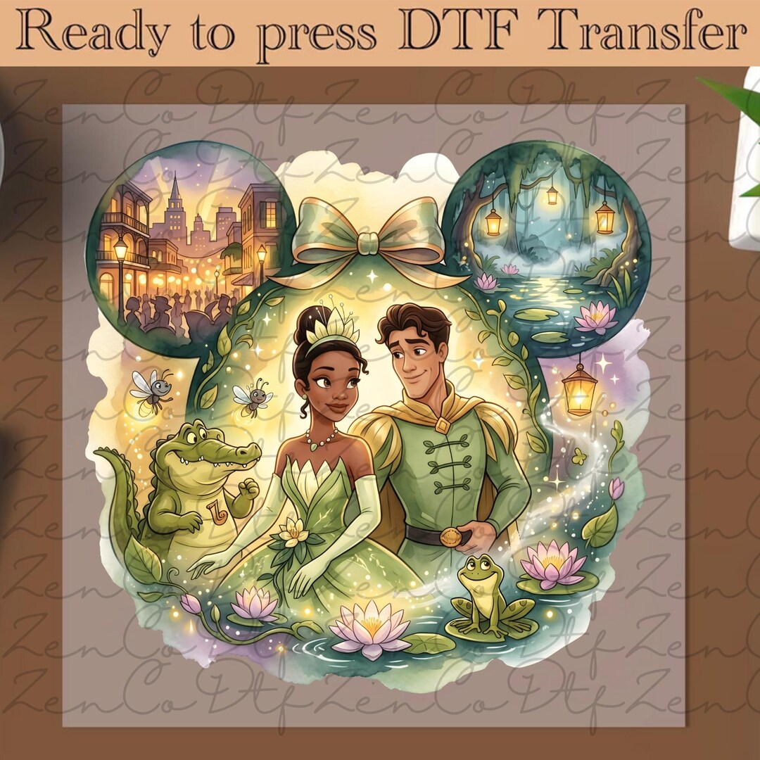 Princess Tiana Ready to Press, Disney Heat Transfer, Tiana Princess DTF ...