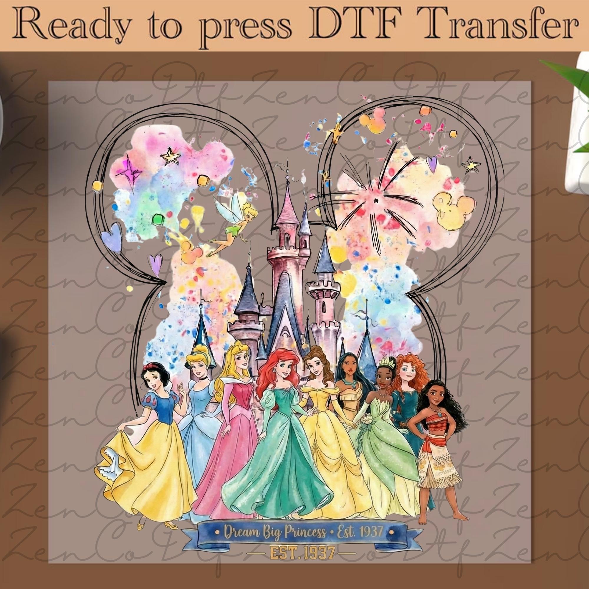 Princess Squad Ready to Press, Disney Heat Transfer, Princess DTF ...