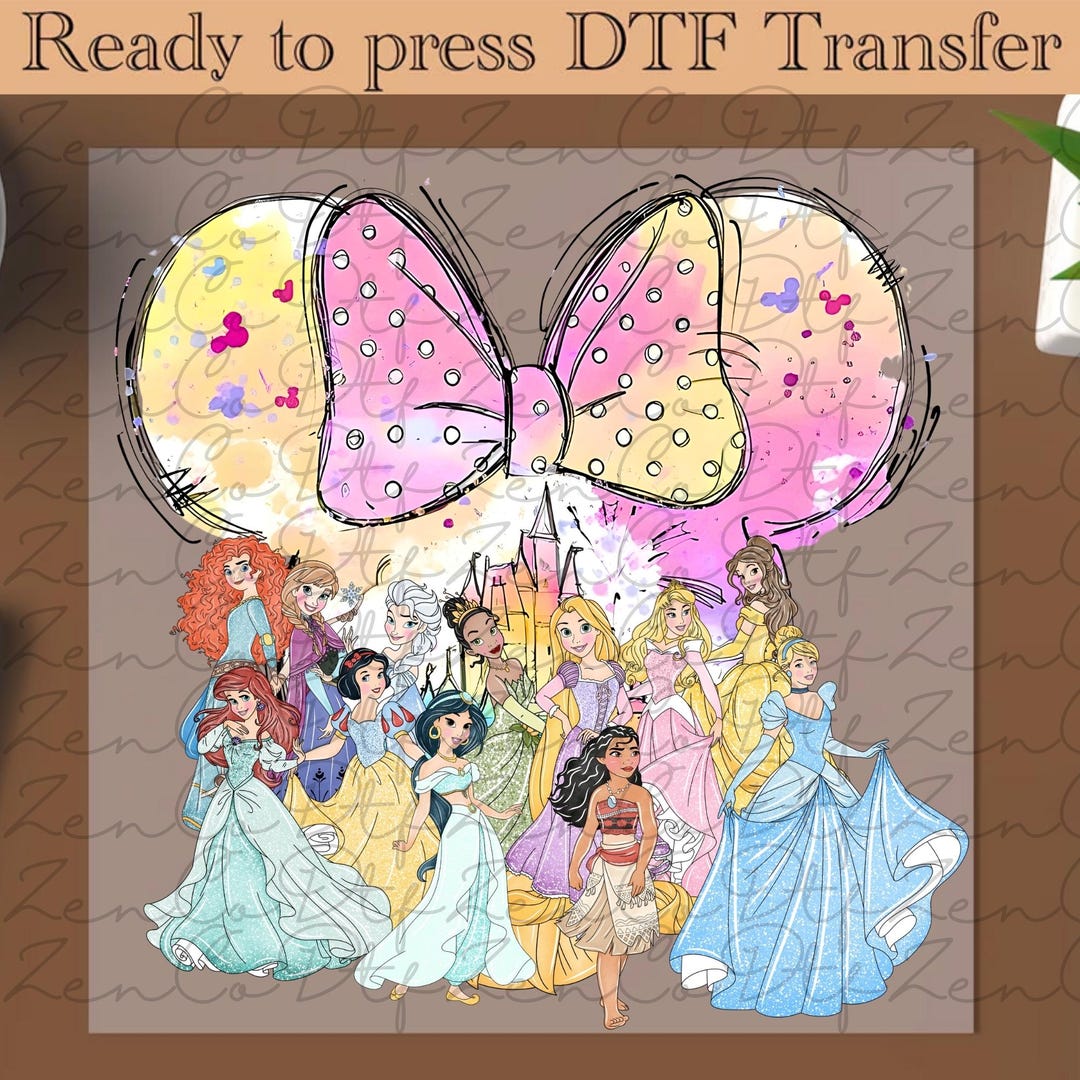 Princess Squad Ready to Press, Disney Heat Transfer, Princess DTF ...