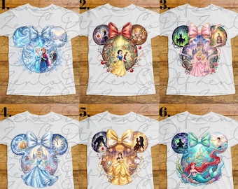 Princess Squad Ready To Press, Disney Heat Transfer, Princess DTF Transfer, Cute Ready To Press, Disney Princesses with hearts Heat Transfer