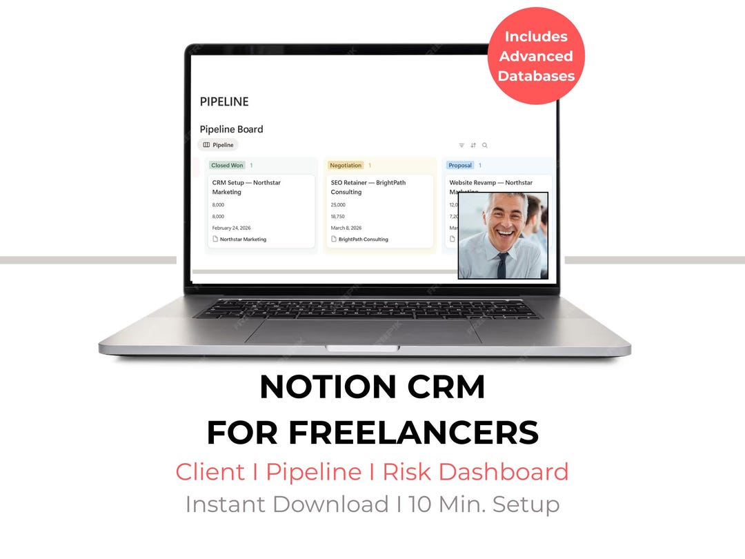 Notion CRM Template for Freelancers | Client & Pipeline Tracker ...