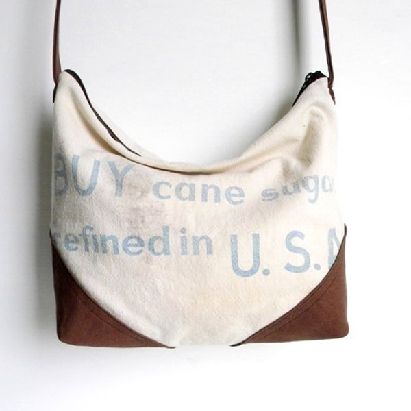 Recycled Sugar Sack Slouch Cross Body Bag