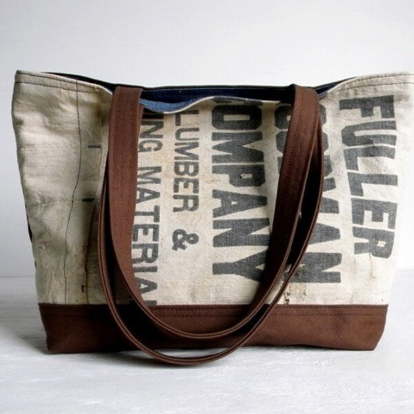 Recycled Lumber Apron Tote Bag