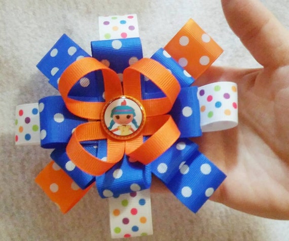 Lalaloopsy Hair Bow Orange Bow Blue Bow White Hair Bow Polka Etsy